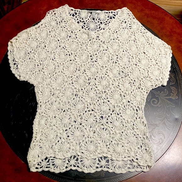 Dress Barn Tops - Dressbarn Cream Knitted Blouse Size L